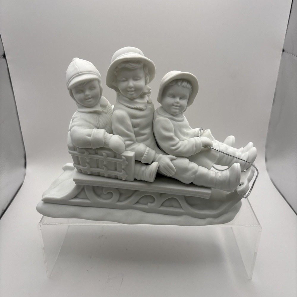 Dept 56~Winter Silhouette~Sliding in the Snow~NO BOX